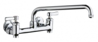 Chicago Faucets 640-L12E1-369YAB Sink Faucet, 8'' Wall W/ Stops